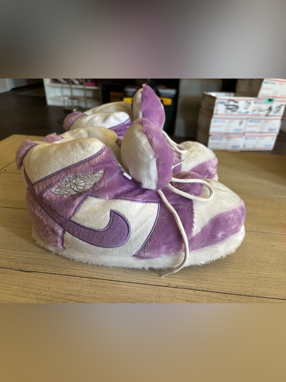 Sneaker Slippers Purple Nike Air Jordan 1 Unisex Size 36-44 EU (5.5-6 US Size)